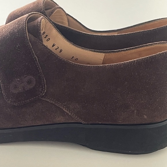 Vintage Salvatore Ferragamo Boutique Brown Suede Loafers Unisex Size 10B Italy - Picture 3 of 8